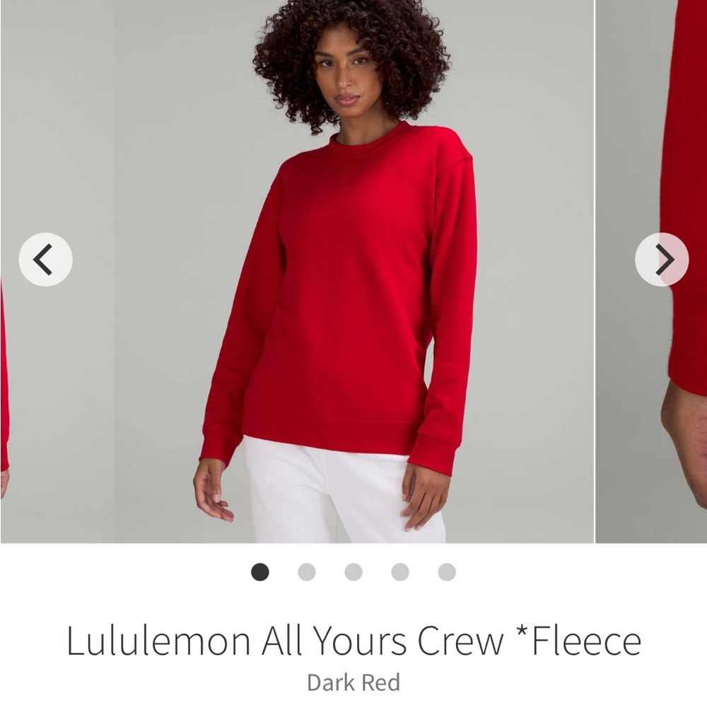 IN SEARCH OF Lululemon All Yours *Fleece* Crewneck in size 20! Size 18 will do.